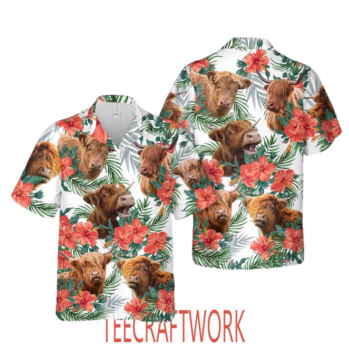 Unique Highland Flowers Hawaiian Shirt
