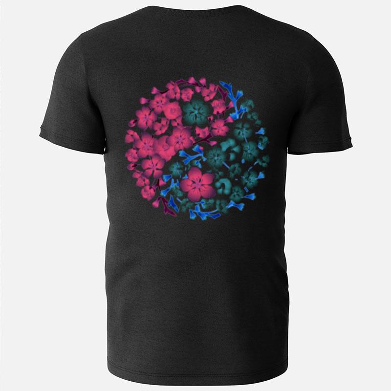 Yin And Yang Cherry Blossom Anime Style T-Shirts